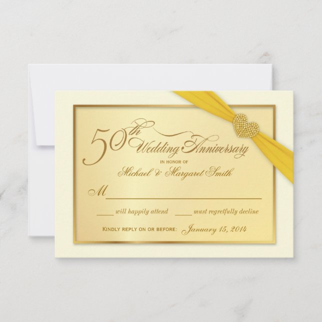 RSVP - 50th Golden Anniversary Invitations (Front)