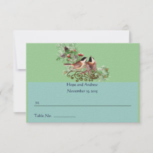 RSVP and Place Cards Vintage Love Birds