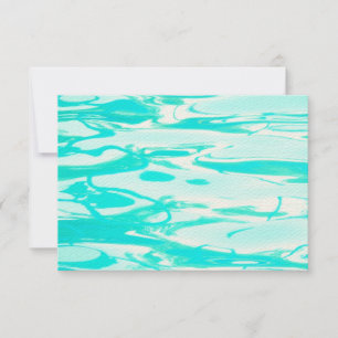 RSVP Aqua Green Pool Water Abstract Background Card