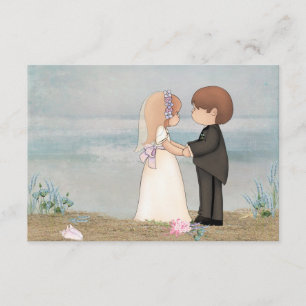 RSVP beach wedding Card