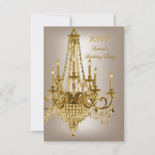 RSVP Birthday Party Gold Metallic Chandelier 2
