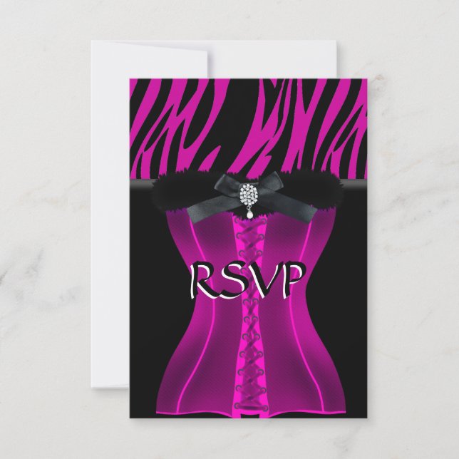 RSVP Birthday Pink Zebra Black Dress (Front)