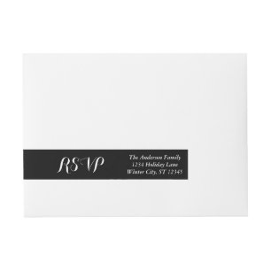 RSVP Black or any Custom Colour Wraparound Address Label