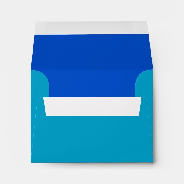 RSVP Blue and Turquoise on Any Colour Envelopes (Back (Bottom))