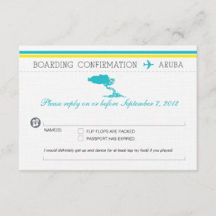 RSVP Boarding Pass TO Aruba Card