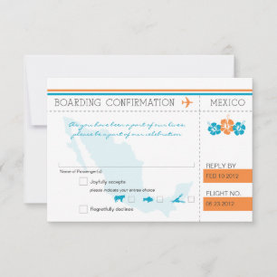 RSVP Boarding Pass TO MEXICO Card