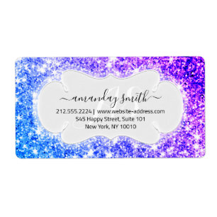 RSVP Bridal Monogram Wedding Glitter Princes Purpl