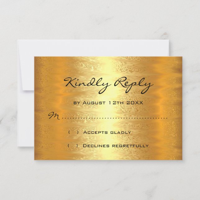 RSVP Bridal Shower Golden Foil Simply (Front)