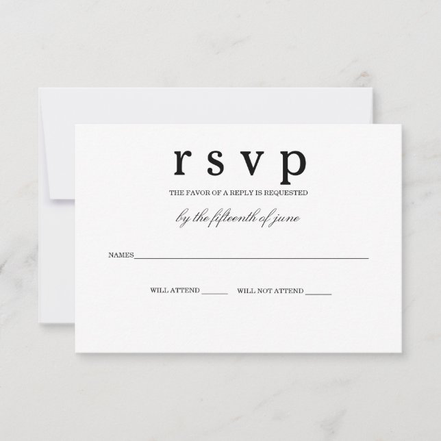 RSVP Card (Front)