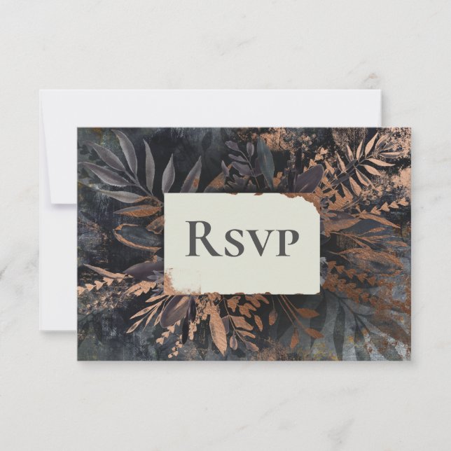 RSVP Card Dark and Moody Wedding (Front)