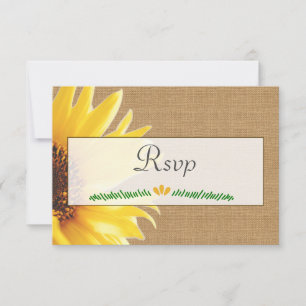 RSVP Card for Sunflower Invitations