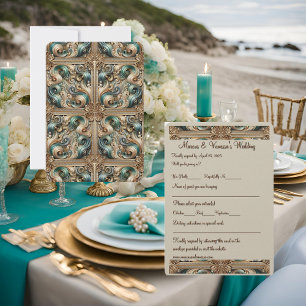 RSVP Card Formal Pearl Coast Elegance