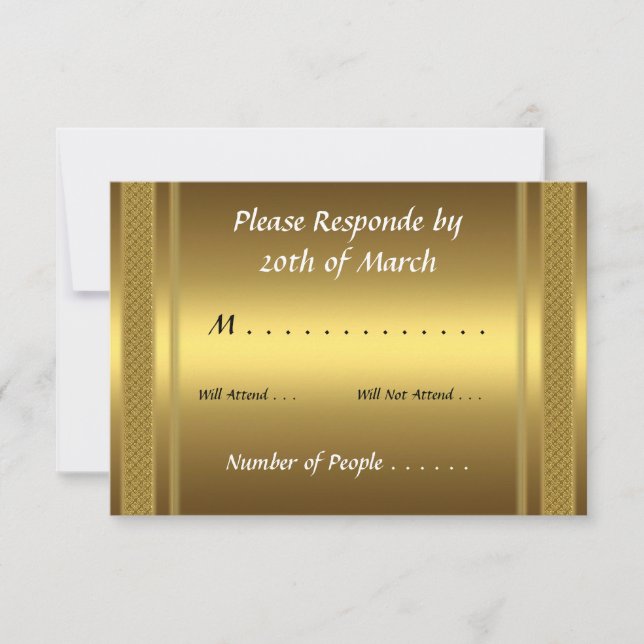 RSVP Card Gold (Front)