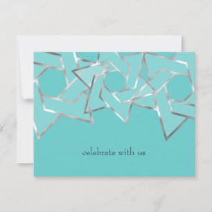 RSVP Card Metallic Look Star of David