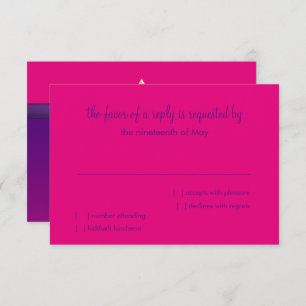 RSVP Card Purple and Pink Ombre Star