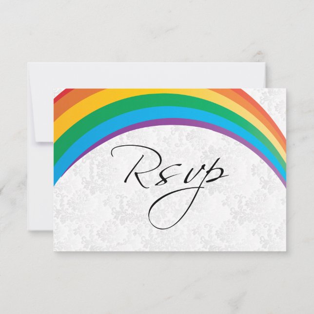 RSVP Card Rainbow Gay Wedding (Back)