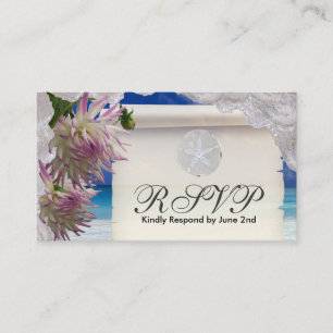 RSVP Card Sand Dollar & Lace