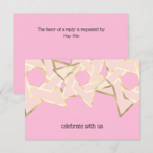 RSVP Card Sheer Gold Star of David