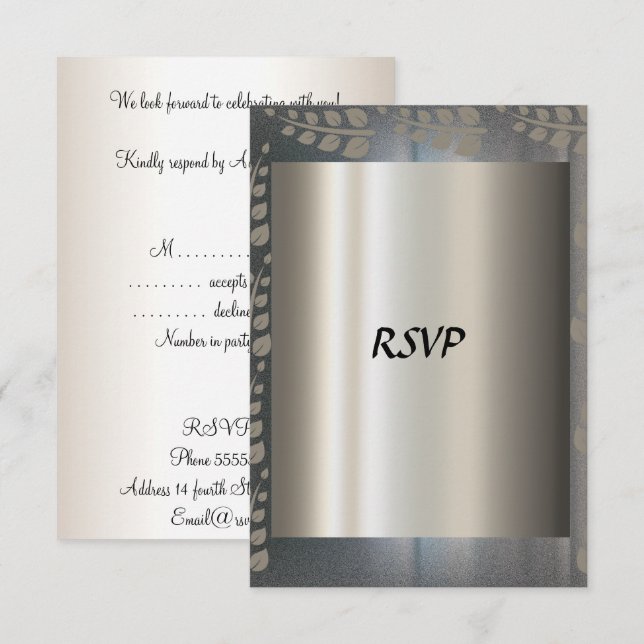 RSVP Card Silver (Front/Back)