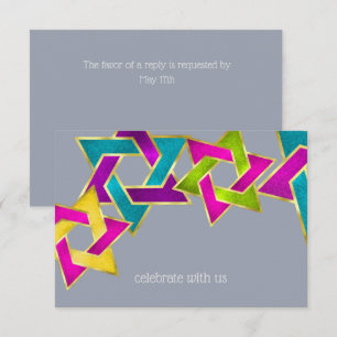 RSVP Card Star of David Any Colour