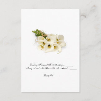 RSVP card - Wedding Invitation "Calla Lilies'