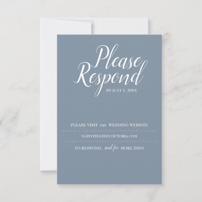 RSVP Card, Wedding Website Card (Front)