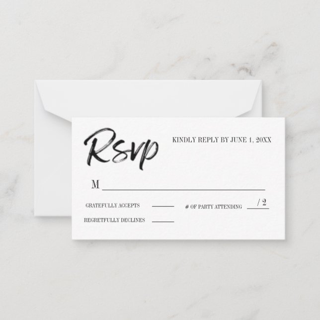 RSVP Card with # Attending Added  (Front)