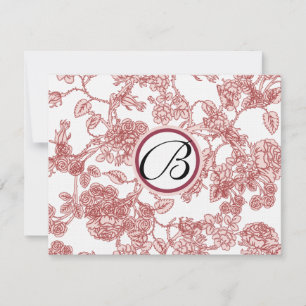 RSVP Cards-Black Roses Red Trim - faded pattern