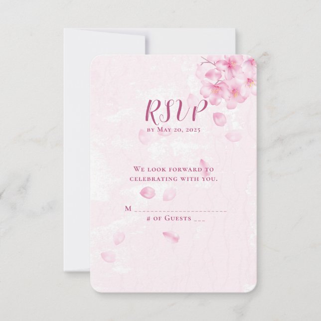 RSVP cherry blossom wedding (Front)