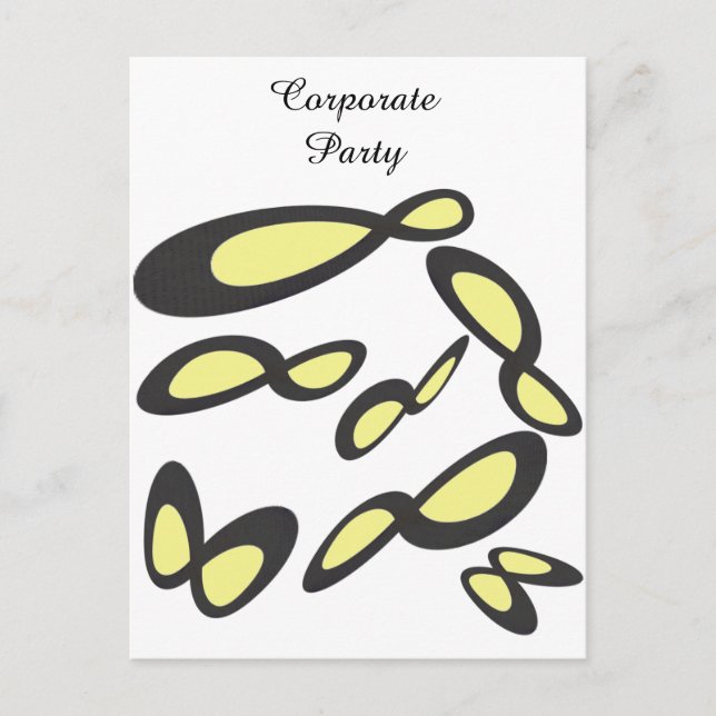 RSVP Corporate Party - Infinity Symbol Invitation Postcard (Front)
