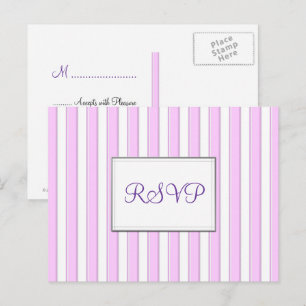 RSVP Custom Pink Stripes Postcard