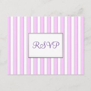 RSVP Custom Pink Stripes Postcard