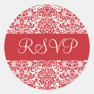 RSVP Damask Envelope Sticker Seal