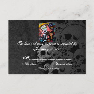 RSVP Day of the Dead Wedding Cards