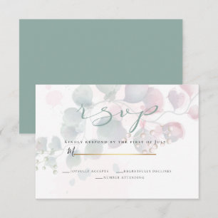 RSVP Delicate Watercolor Eucalyptus Foliage Invitation