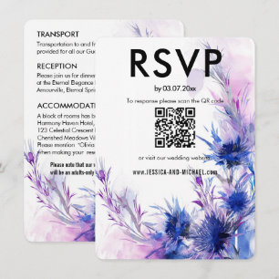 💍RSVP + DETAILS Cornflower Reverie Enclosure Card