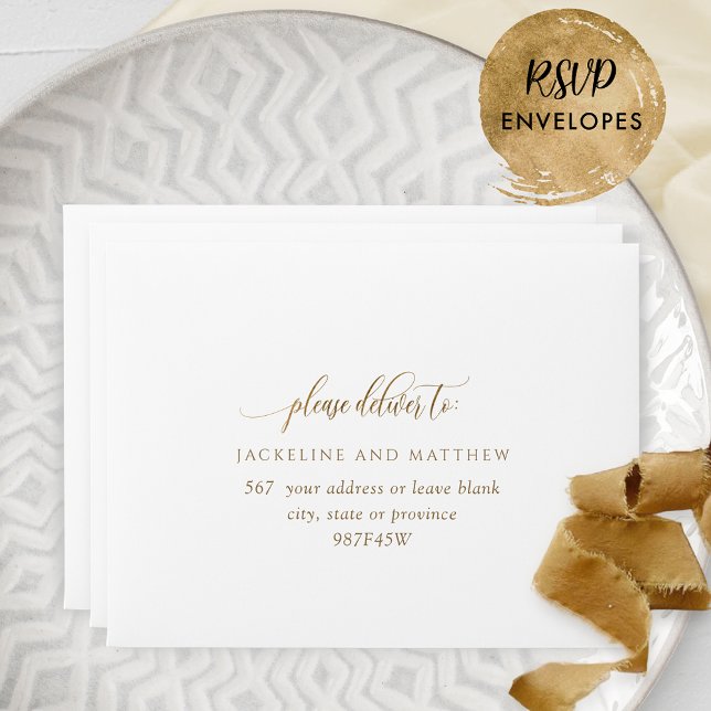 RSVP Elegant Calligraphy, Addressed, White Envelope (Creator Uploaded)