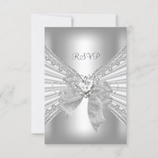 RSVP Elegant Event Gold Silver White Card
