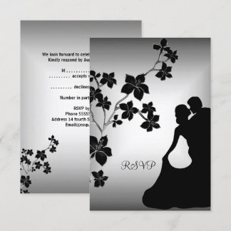 RSVP Elegant Event Gold Silver White Invitation