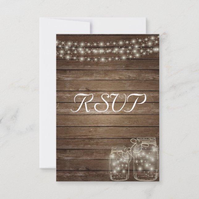 RSVP Elegant Rustic Mason Jar Lights Card (Front)