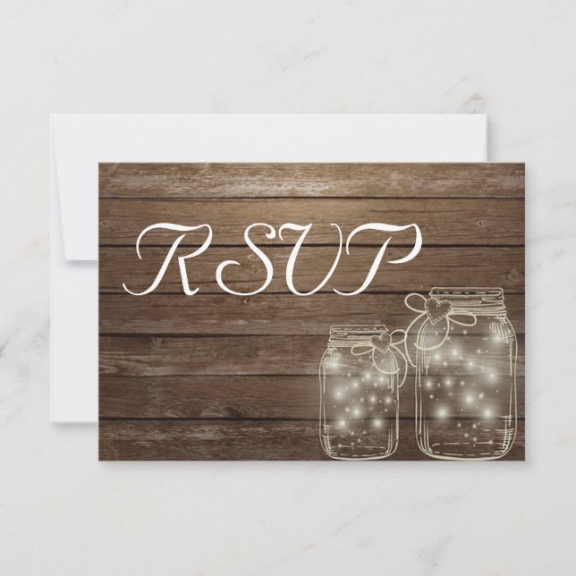 RSVP Elegant Rustic Mason Jar Lights Card (Front)