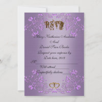 RSVP elegant Violet satin wedding
