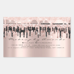 RSVP  Extension Makeup Beauty Salon Drips Bridal Rectangular Sticker