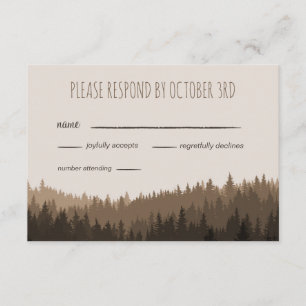 RSVP for a Rustic Wedding in the Mountains Card