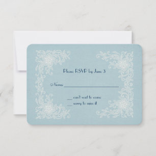 RSVP for Vow Renewal-lace corners Card