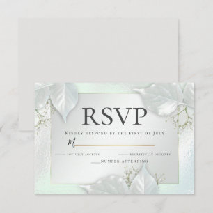RSVP   Honeydew Green Pearl Shimmer Invitation