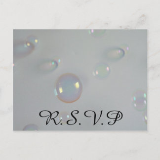 RSVP in Bubbles Invitation Postcard