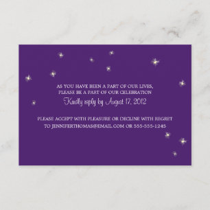 RSVP Information Card Whimsy Fireflies