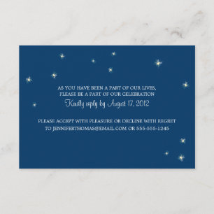 RSVP Information Card Whimsy Fireflies