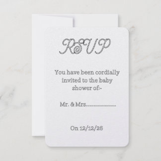 RSVP Invitation baby shower
